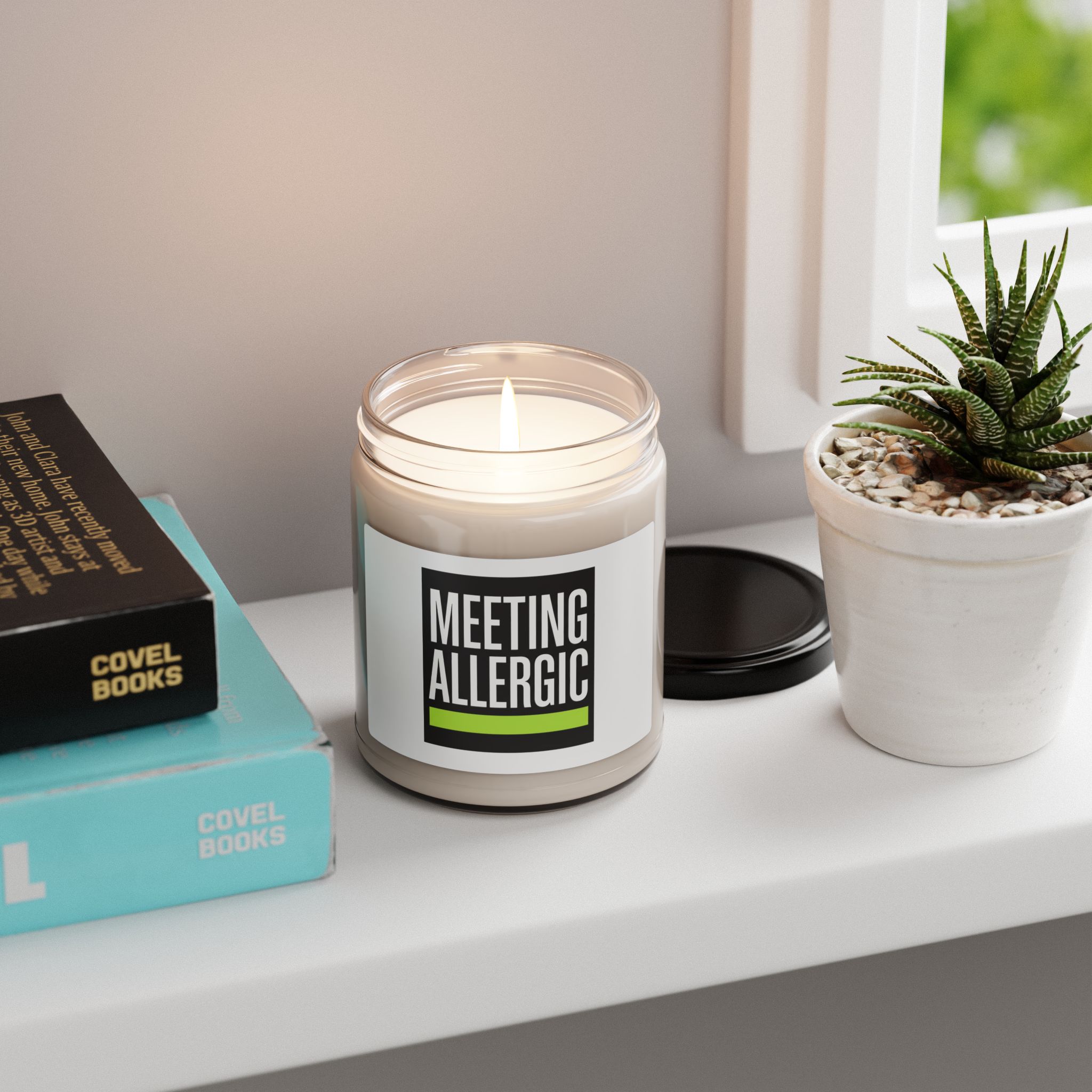 "meeting allergic" studio candle | industrial grotesk soy wax home fragrance "meeting allergic" studio candle | industrial grotesk soy wax home fragrance
