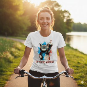 Home monday's official uniform: the "up yours" grumpy cat tee