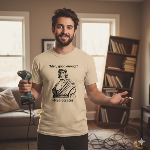 Home "good enough" tee — the ultimate underachiever uniform